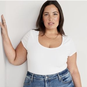 Short sleeve V neck bodysuit for women